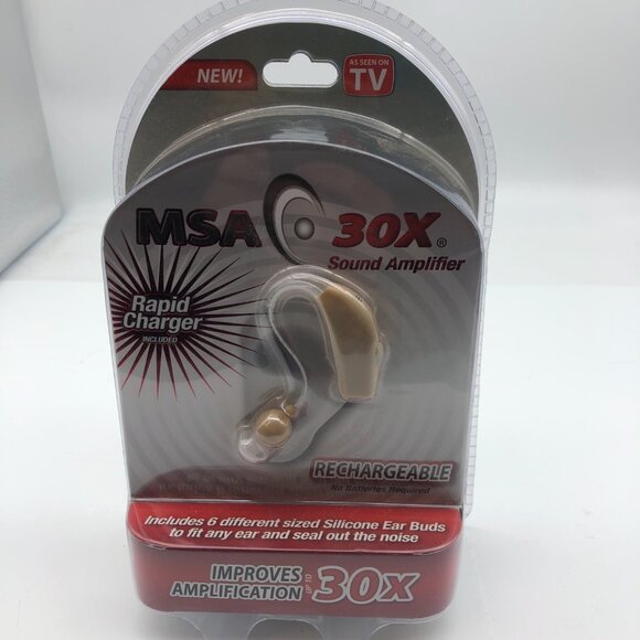 MSA 30X Sound Amplifier Ear Aid Rapid Rechargeable Sealed - Picture 1 of 12